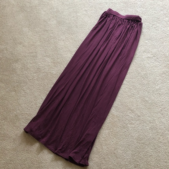 Burgundy Maxi Skirt - Picture 4 of 8